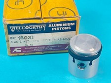 Renault 4CV R4 R4L 1951-63 Piston Set Standard 54.5 mm with Pins & Rings NOS