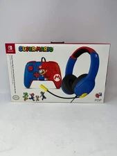New Super Mario Wired Headset Controller Bundle PDP Nintendo Switch