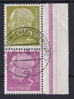 2 + 5 Pf Heuss ZDR Mi S 17 centric full stamp "Charlottenburg" luxury!