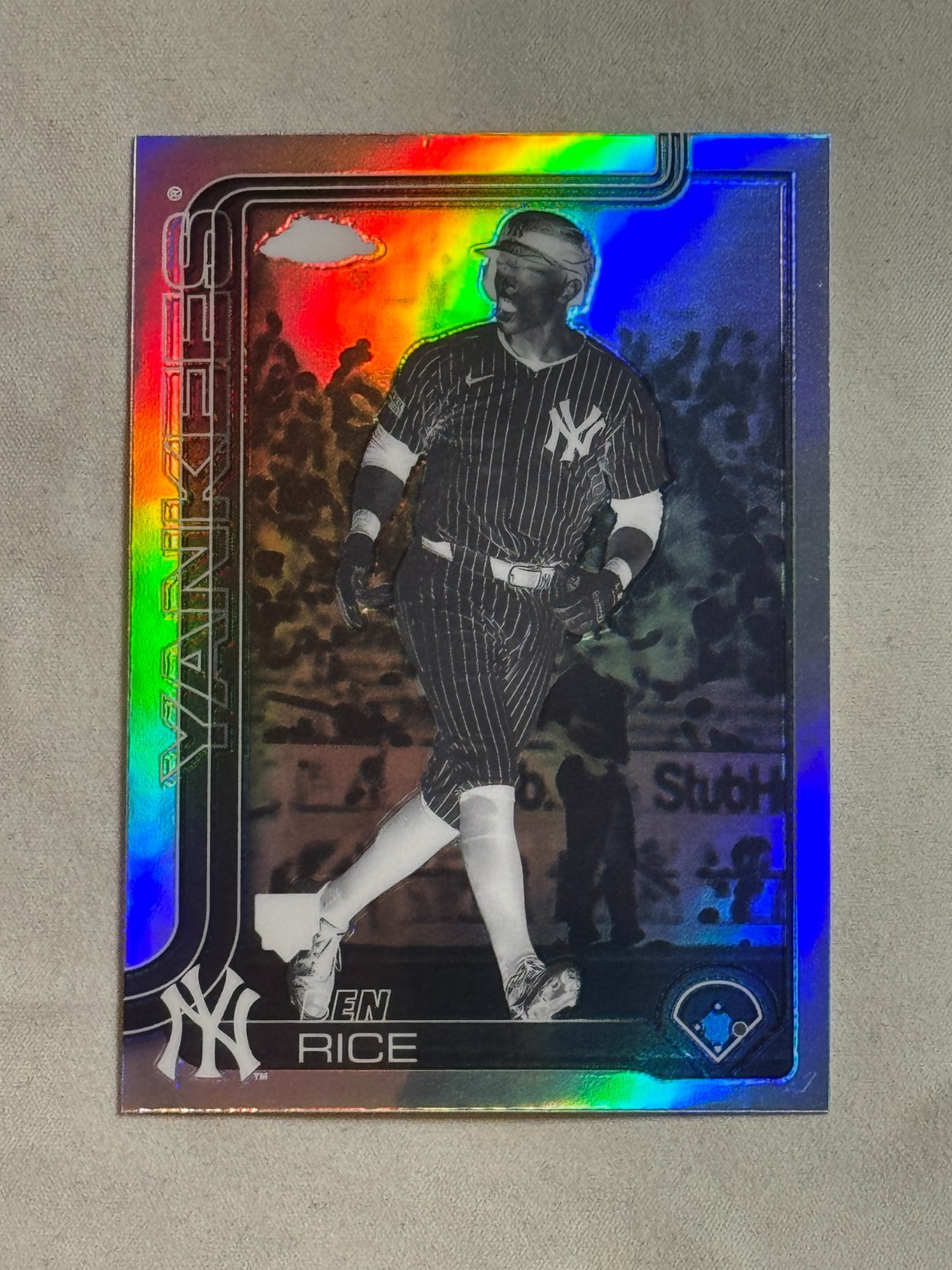 2025 Topps Chrome Negative Refractor Ben Rice Rookie RC #139 Yankees