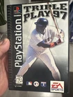 Triple Play 97 for Sony PlayStation 1 PS1 Long Box Game With Case & Book