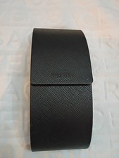 Prada Saffiano Large Black Hard Cell Sunglasses Eyeglasses Case Magnetic