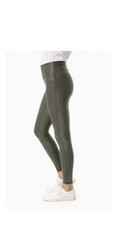Spanx Dark Olive Green Leggings Size M -new With Tags