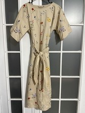 Tory Burch Embroidered Floral Studded Boho Maxi Dress Size M