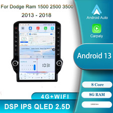 For Dodge Ram 2013-2018 Tesla Style 14.5" Vertical Screen 8 128GB Car GPS Radios