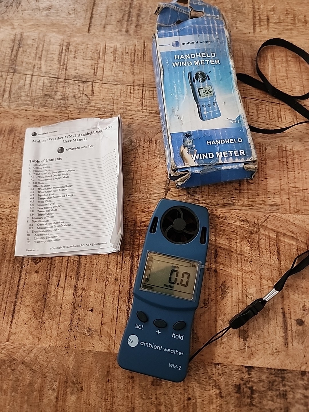 Wm-2 Handheld Meter Wind Speed Temperature Device
