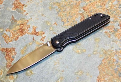 QSP Knives Parrot Taschenmesser D2 Stahl G10 Griff schwarz Linerlock QS102A