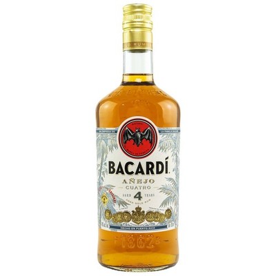 Bacardi 4 Jahre - Anejo Cuatro - Aged Gold Rum (34,13 EUR/l)