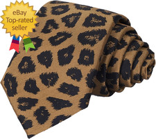 Women Men Western Leopard Print Tie Cowboy Stlyle Necktie Adjustable Rope