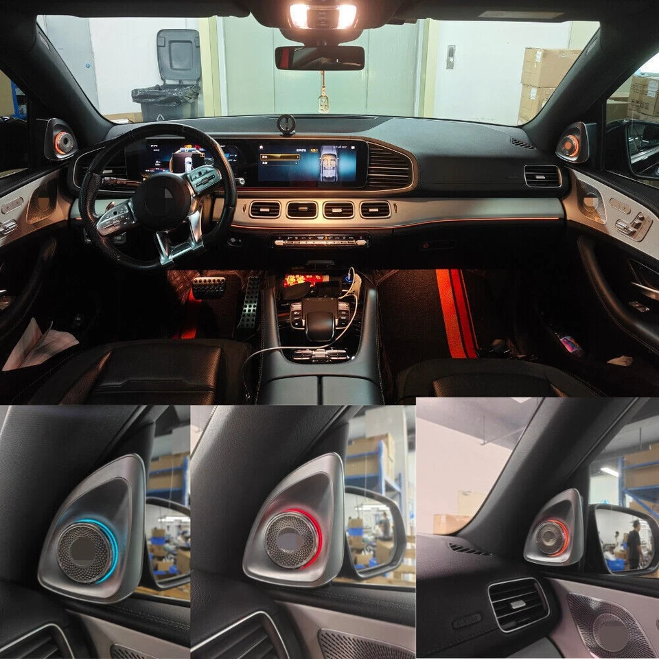 64Color Ambient Light 4D Speaker For Mercedes Benz GLS GLE W167 GLE350 2020-2024 - Image 2 of 4