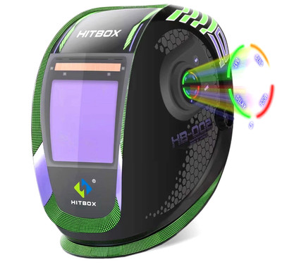 Hitbox HB-002 Auto-Darkening Welding Helmet   Large Viewing Lens   New