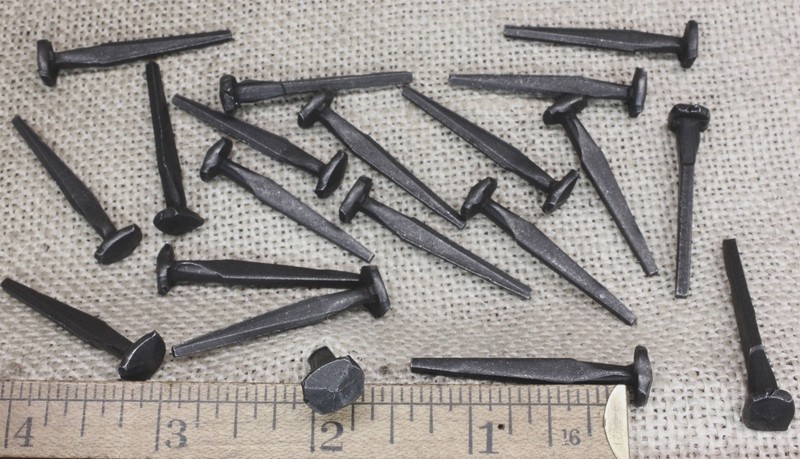 1 1/2" Rosehead 20 Nails Square Wrought Iron Vintage Rustic Decorative Historic
