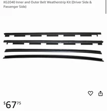 Fairchild KG2040 Inner & Outer Belt Weatherstrip Kit – Driver & Passenger Side