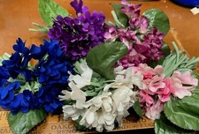 vintage silk lilac cluster hand wrapped leaves 1 bouquet nosegay