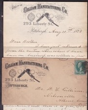 HORSE GIG SADDLES Illustrated 1873 AD Cover with MATCHING LETTERHEAD !!