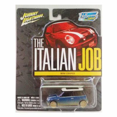 Johnny Lightning | The Italian Job | Mini Cooper S - Dirty Look - BLUE 1:64  