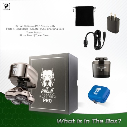 New Skull Shaver Pitbull Platinum Pro:Head Shaver for Men, Wet/Dry Technology - Picture 3 of 13