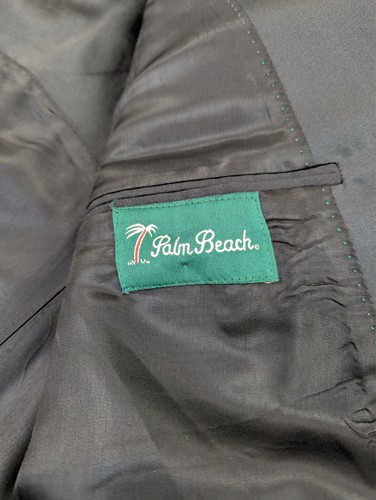 Palm Beach Esmoquin Para Hombres 50S 50x23 Traje de Lana Negro 2 Piezas Chaqueta Pantalones De Colección - Imagen 11 de 23
