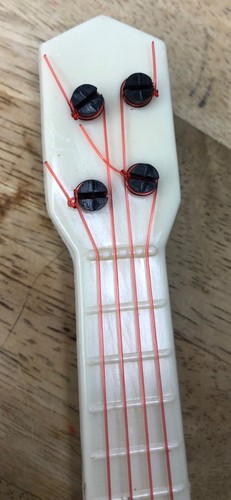 9.875” plastic ROCK GUITAR 4 string Made in Hong Kong with Pick - Picture 16 of 19