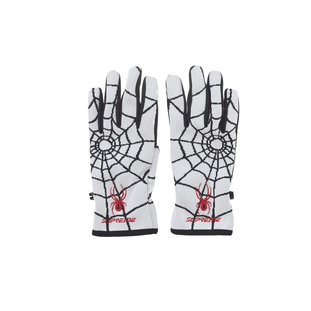 Gants Supreme Spyder blancs Taille : Large