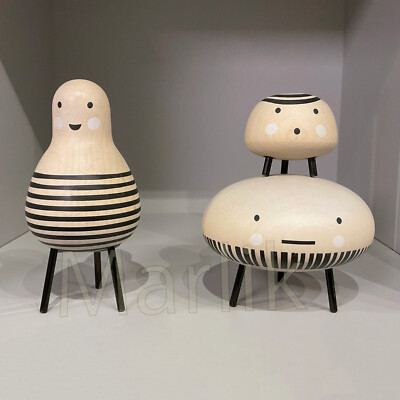 SET of 3 Ikea DVARGTALL DVÄRGTALL Decorative Wooden Figures