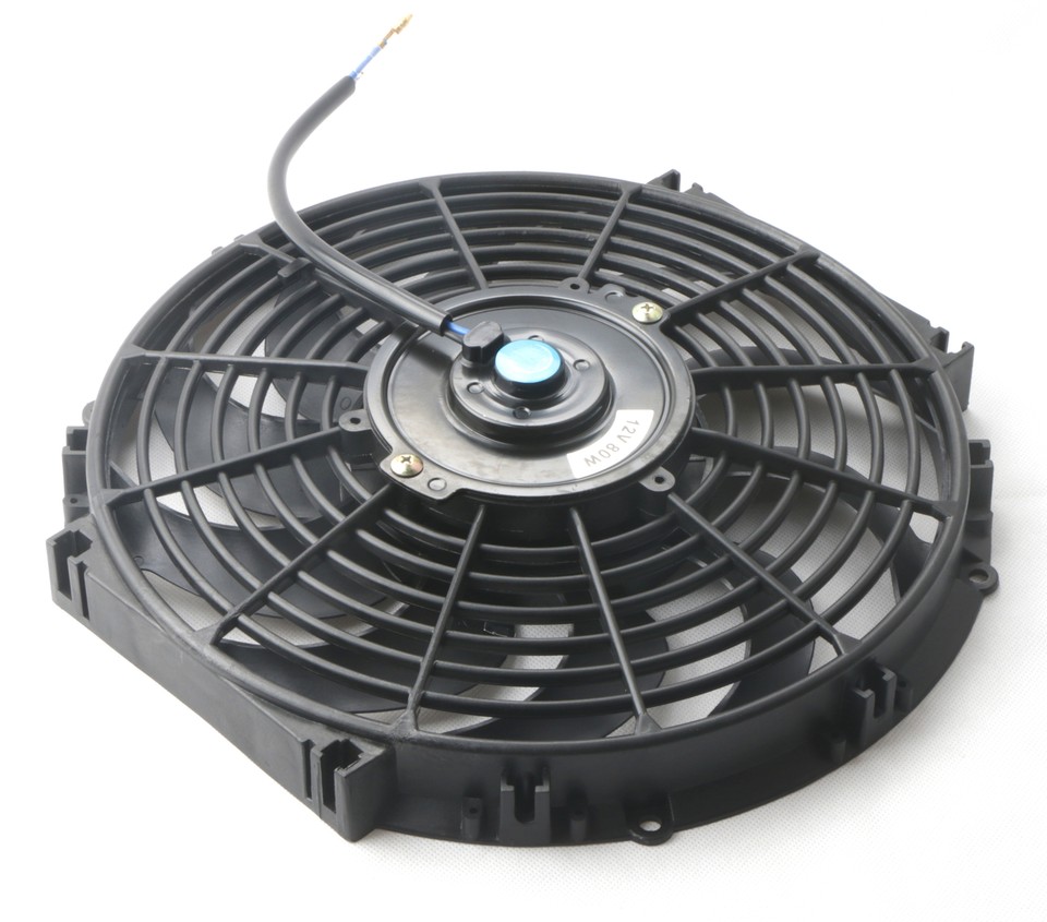 JPCTEAM Pair Of 12" Universal Slim Push/Pull Radiator Cooling Fans – 12V With Mounting Kits