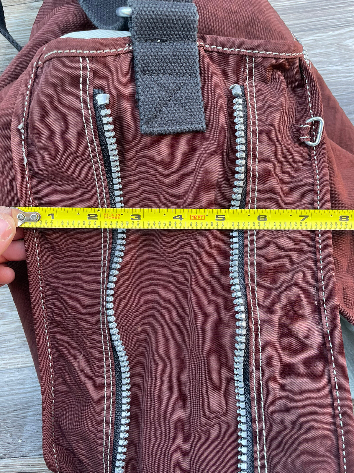 Kipling Burgundy Brown Expandable Messenger Bag Laptop School Crossbody Large