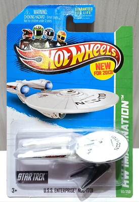 Hot Wheels USS ENTERPRISE Star Trek NCC1701 Diecast SPACESHIP Imagination Car 13