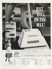 1959 Osrow Rolawaxer PRINT AD Easiest Way to Wax Floors!