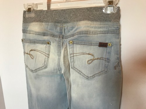 Justice Jeans Sz 10 Reg Super Skinny Ankle Simply Low Distressed Light Wash Pant - Picture 6 of 6