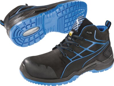 PUMA Sicherheitsschuhe KRYPTON BLUE MID Rutschfest Fiberglas Zehenschutz S3 SRC