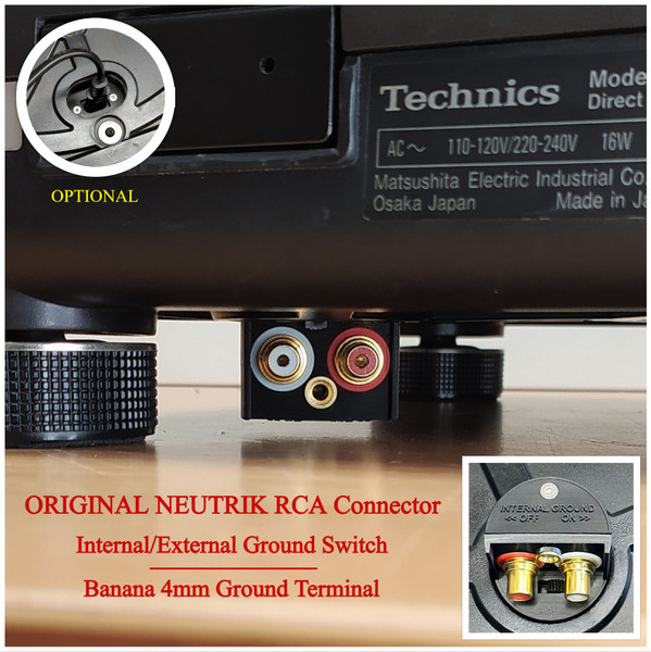 Technics SL-1200/1210 External RCA Kit with Internal/External Ground Switch