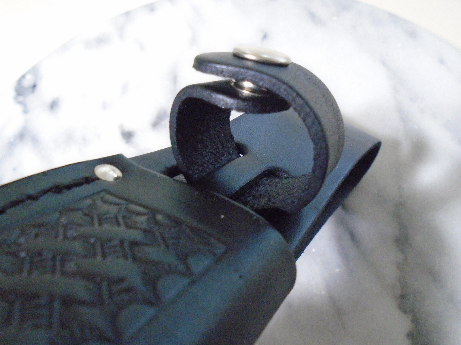 Black Leather Fixed Blade Knife Sheath Fits Up To 5" X 1 1/2" Inch Blades New