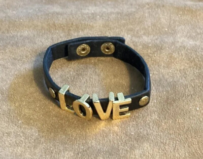 Gold and Black Leather Love Bracelet Gold Love Knot Microfiber Leather Bracelet | Trendzio Jewelry main image 2