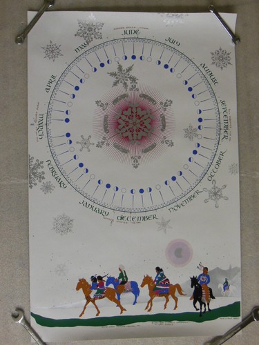 1993 - 94 póster calendario lunar talla 26""x40"" - ¡hermoso diseño! REGALO DE CUMPLEAÑOS - Imagen 3 de 12