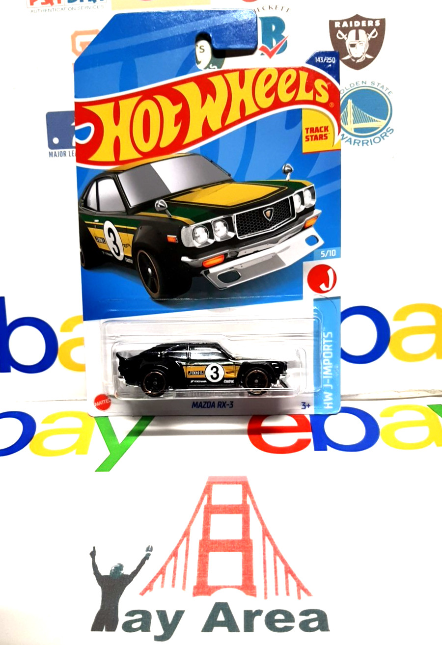 Hot Wheels 2022 Mazda RX-3 Dark Green Track Stars 5/10 HW J-Imports 143/250 JDML