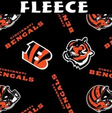 NFL Cincinnati Bengals 6240-D New Pattern Fleece Fabric by the Yard