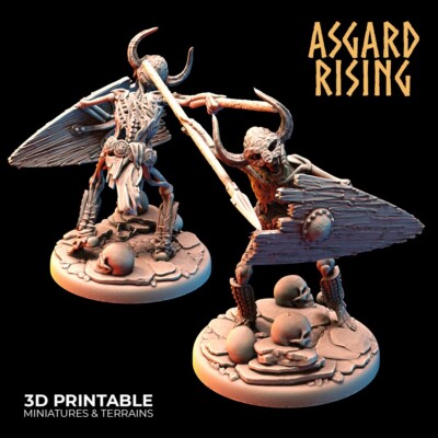 DRAUGR Undead Skeleton Fighter Warrior  B  Miniature DnD D&D Pathfinder RPG