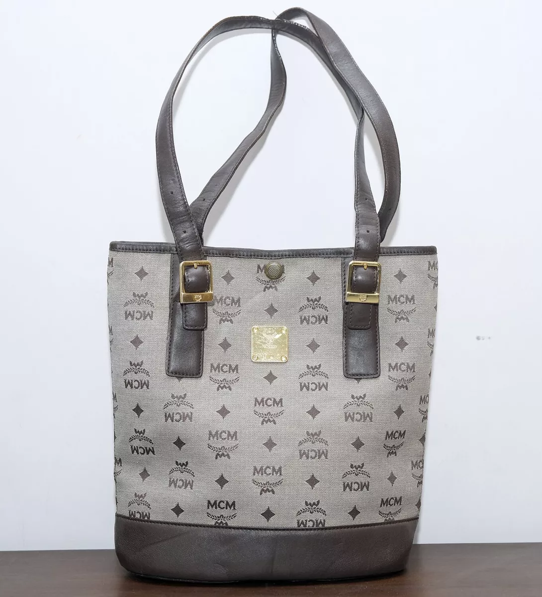 Trade* MCM Green Monogram White Two Pocket