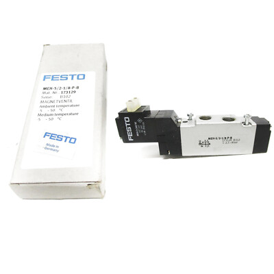 One Brand New FESTO MEH-5/2-1/8-P-B 173129 PNEUMATIC SOLENOID CONTROL VALVE