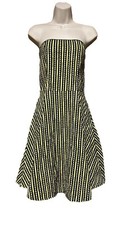 FOLTER sz M Dress Strapless Fit Flare “POLICE LINE DO NOT CROSS” HALLOWEEN Z23