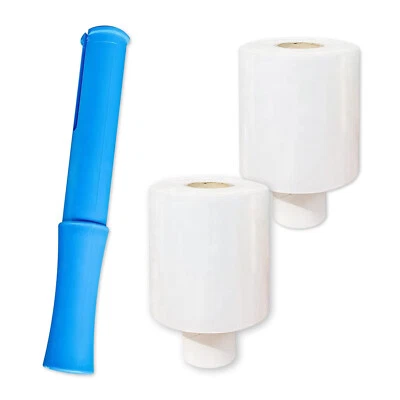 ARLI 2 Stretchfolie mini transparent 100 mm 150m 20my inkl. Abroller Handabroller Set