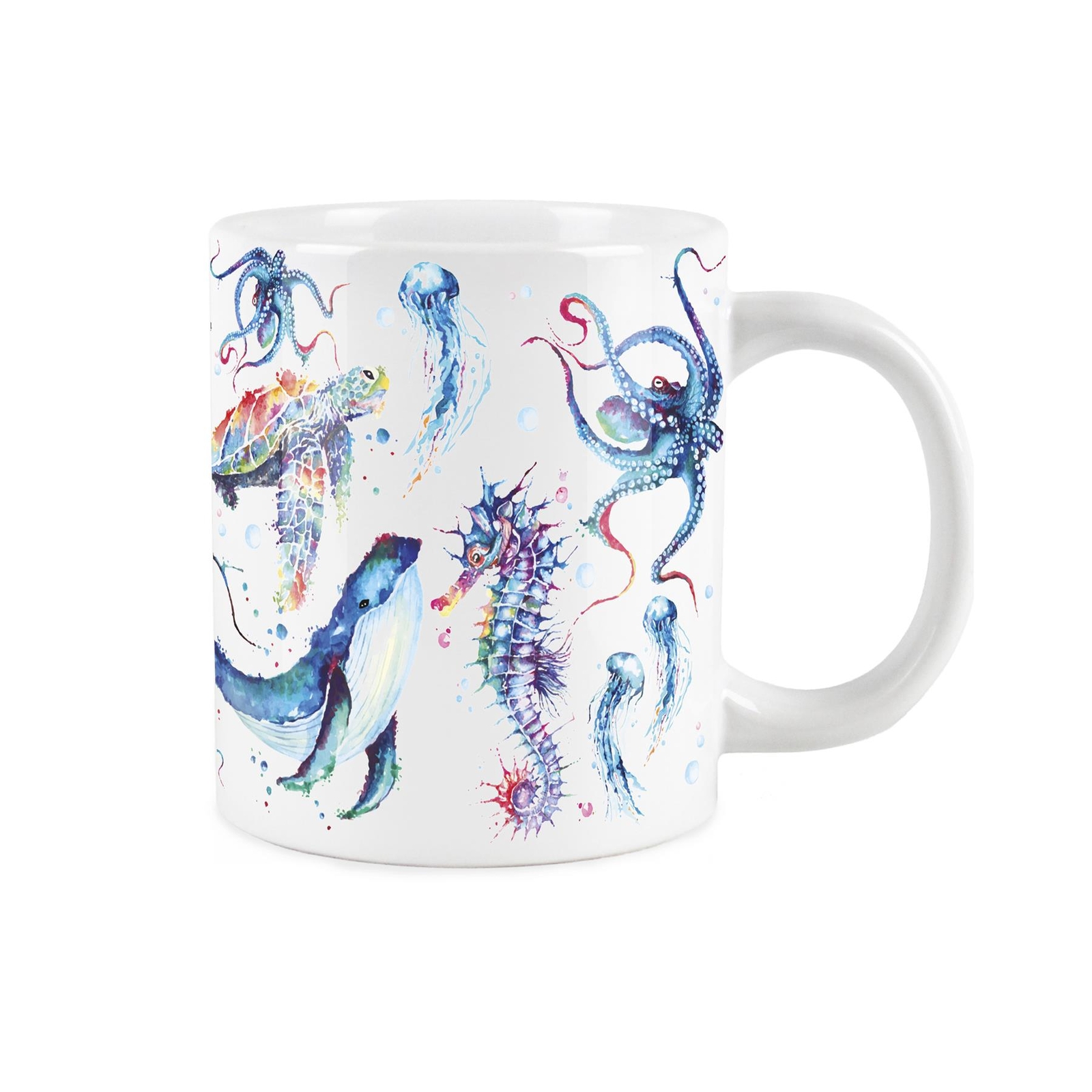Sealife Jumbo Mug Watercolour Sea Animal Gift Tea/Coffee Present Cup