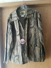 Ideal Standing Timber brown hardwoods Camouflage coat. Size L. USA Made. NOS
