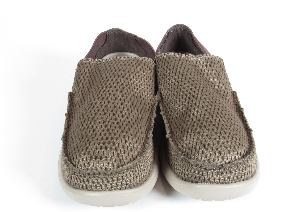 ちのたろう Crocs Brown Santa Cruz Loafers Size Mens 7 Canvas Slip On