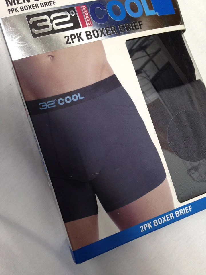 Paquete de 2 calzoncillos boxer elásticos negros grises negros ropa interior fresca de 32 grados talla S $58 Foto 4 de 4