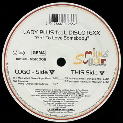 Lady Plus Feat. Discotexx - Got To Love Somebody (12'') (Very Good Plus (VG+)) - 