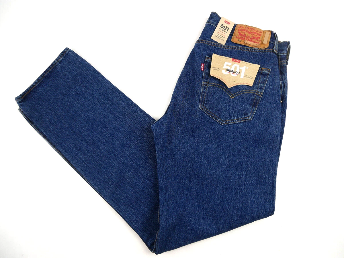 Levi s Men s 501 Original Fit Jeans 40 x 30 NEW Dark Stonewash 0194