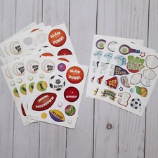 Vintage Hallmark Sports-Themed Stickers - 11 sheets 3 full  8 partial sheets 