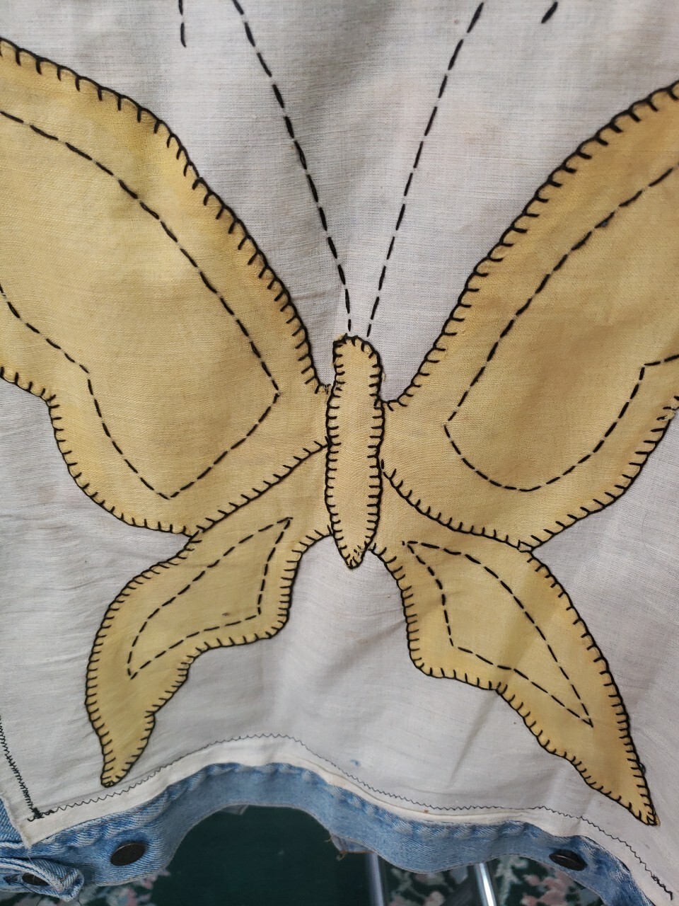 Custom Made Medium Levi Jean Jacket - Butterfly F… - image 5